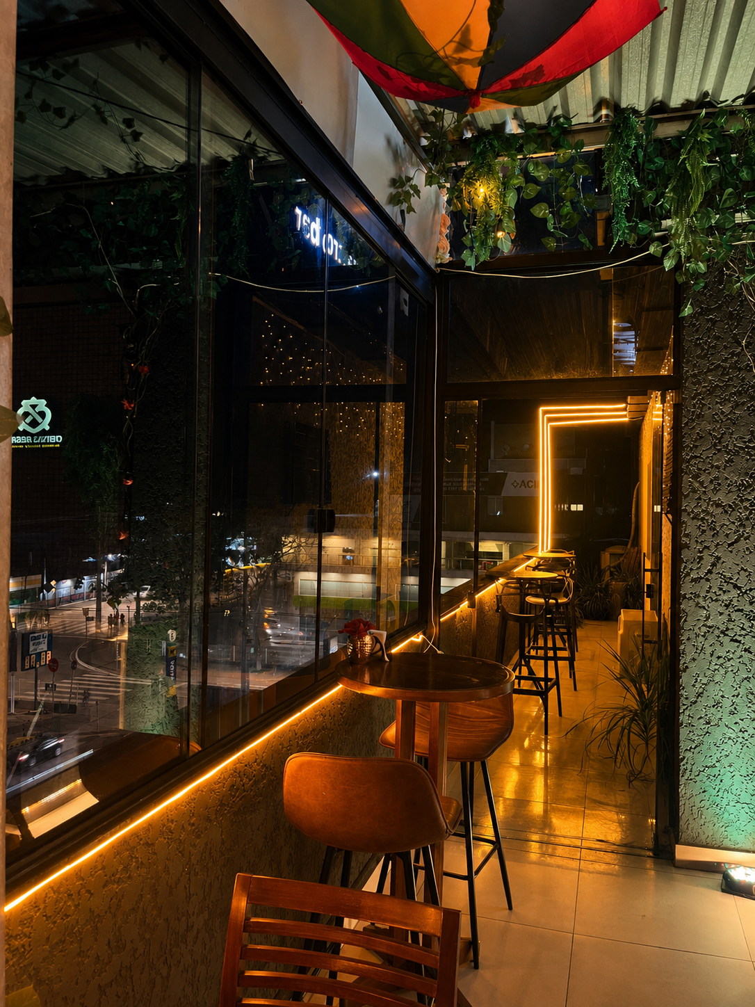 Vista ampla do espaço para eventos
